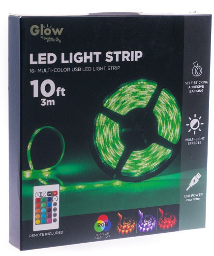 Multi Colored RGB LED Light Strip with Remote-  6 Foot, 10 Foot, 15 Foot, or 30 Foot